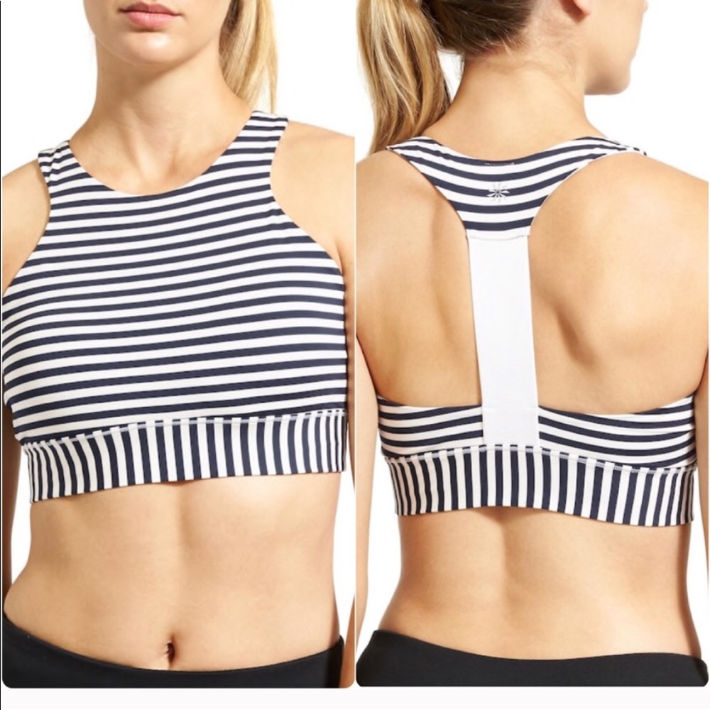 Athleta Navy & White Sports Bra